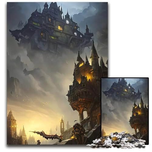 Castle of WIzardPuzzles für 1000teiliges Papierpuzzle anspruchsvolles Denkspiel für Teenager Spaß am Familienspielabend 1000 Teile (38 x 26 cm) von CXUOSADIP