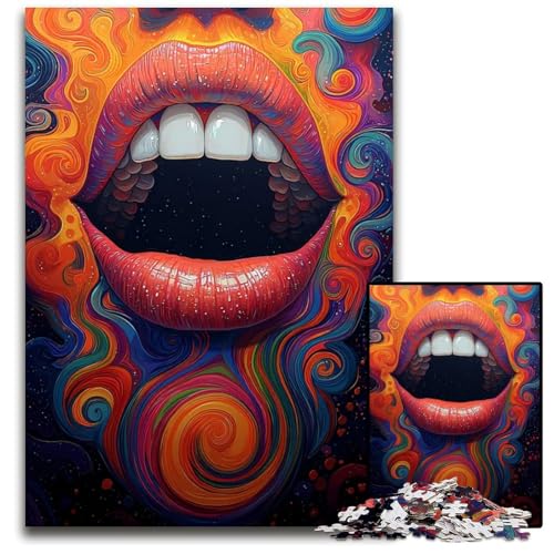 Cosmic Vortex LipsPuzzles für 1000teiliges Papierpuzzle anspruchsvolles Denkspiel für Teenager Spaß am Familienspielabend 1000 Teile (38 x 26 cm) von CXUOSADIP