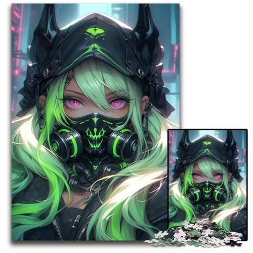 Cybergoth Demon Girl AnimePuzzles für Erwachsene 1000 Teile Holzpuzzles für Heimdekoration Gehirntraining 1000 Teile (75 x 50 cm) von CXUOSADIP