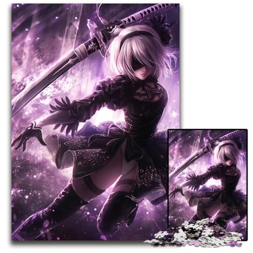 Cyberpunk Anime Art Piece Puzzle Holzpuzzle Spiel für Erwachsene Geschenk Familieninteraktives Spiel Gehirntraining Geschenk 1000 Teile (38 x 26 cm) von CXUOSADIP