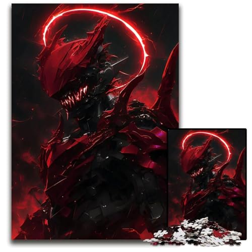 DämonenSamuraiAnimePuzzle 1000 Teile Puzzle pädagogisches Denkspiel künstlerische HeimbüroDekoration ab 14 Jahren 1000 Teile (75 x 50 cm) von CXUOSADIP