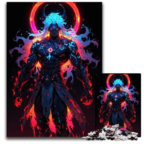 Dämonische Figur mit Heiligenschein 1000teiliges Puzzle für Erwachsene schwierige Puzzles für Erwachsene perfekt für Heimdekoration Geburtstage Feiertage und Geschenke 1000 Teile (38 x 26 cm) von CXUOSADIP