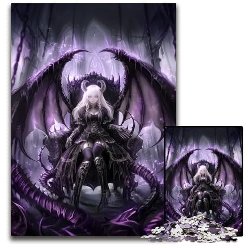 Dark Angel Throne Puzzle für Erwachsene 1000 Teile Puzzles für Erwachsene Geburtstage Feiertage am besten für Weihnachten 1000 Teile (75 x 50 cm) von CXUOSADIP