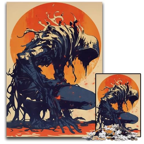 Dark Fantasy Core 1000teiliges Puzzle für Erwachsene Holzpuzzle Geburtstagsgeschenkidee anspruchsvolles Denkspiel 1000 Teile (75 x 50 cm) von CXUOSADIP