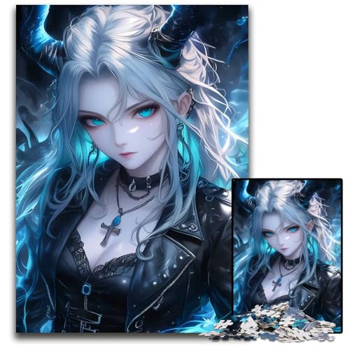 Demon Faith Girl Puzzle für Erwachsene 1000teiliges Holzpuzzle Eltern Liebhaber Freunde Alter 14 1000 Teile (75 x 50 cm) von CXUOSADIP
