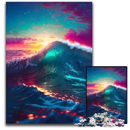 EIN Ballett der Wellen Puzzle aus Holz Spiel für Erwachsene Geschenk interaktives Familienspiel GehirnHerausforderung 1000 Teile (38 x 26 cm) von CXUOSADIP