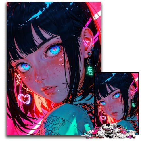 EIN Kawaii VisionPuzzle mit 1000 Teilen schwierige Puzzles für Erwachsene Weihnachten Halloween Ostern Neujahr 1000 Teile (38 x 26 cm) von CXUOSADIP