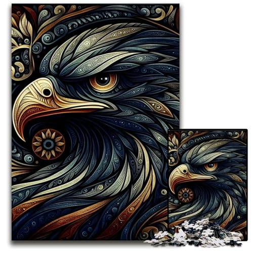 Eagle1000teiliges Puzzle für Erwachsene Puzzles für Erwachsene entspannende Unterhaltung Heimdekoration 1000 Teile (75 x 50 cm) von CXUOSADIP