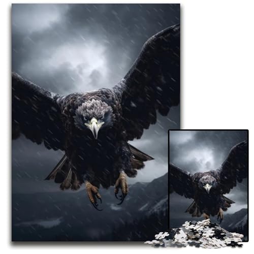 EagleJigsaw Puzzle 1000 Teile anspruchsvolle Puzzles interaktives Familienspiel GehirnHerausforderung Lernspielzeug 1000 Teile (38 x 26 cm) von CXUOSADIP