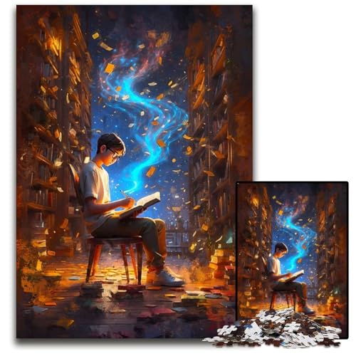 Eine Bibliothek die in der Überlieferung verloren geht 1000teiliges Puzzle für Erwachsene Puzzle Denksportaufgabe Spiel für Erwachsene interaktive Familienaktivität 1000 Teile (38 x 26 cm) von CXUOSADIP