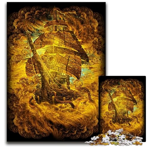 Eine Reise für die Alten 1000 Teile Holzpuzzle Spiel für Erwachsene Geschenk interaktives Familienspiel Denksportaufgabe 1000 Teile (75 x 50 cm) von CXUOSADIP