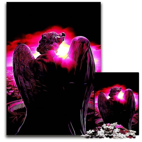 EngelDämonenPuzzle für Erwachsene 1000 Teile Holzpuzzle für Erwachsene interaktives Familienspiel Familienaktivitätsspiel 1000 Teile (75 x 50 cm) von CXUOSADIP