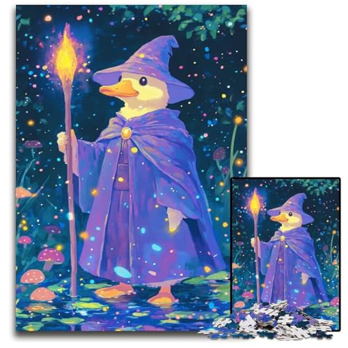EntenZauberer im Zauberwald 1000teiliges Puzzle anspruchsvolles Rätsel Denksportspiel für Teenager 1000 Teile (75 x 50 cm) von CXUOSADIP
