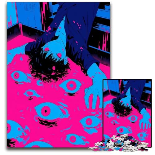Eyes of The Deep 1000teiliges Puzzle aus Holz für Erwachsene anspruchsvolle Denksportaufgabe Familienaktivität Heimdekoration 1000 Teile (38 x 26 cm) von CXUOSADIP