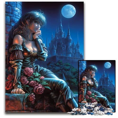 Fantasy Princess Romance Pc Puzzle für Erwachsene Holzpuzzle für die Heimdekoration ideales Weihnachts und Neujahrsgeschenk für Teenager 1000 Teile (75 x 50 cm) von CXUOSADIP