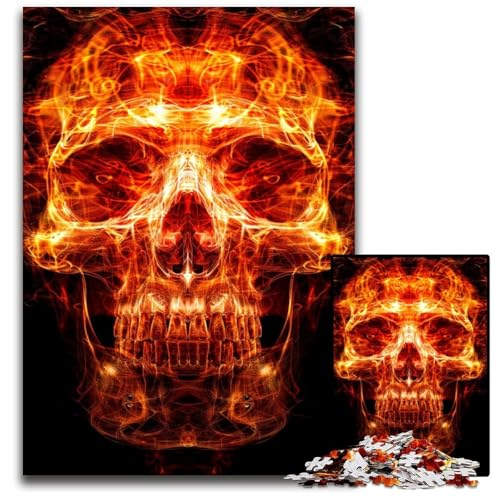 Fantasy Skull 1000teiliges Puzzle für Erwachsene anspruchsvolles Denkspiel für Teenager Spaß am Familienspielabend 1000 Teile (75 x 50 cm) von CXUOSADIP