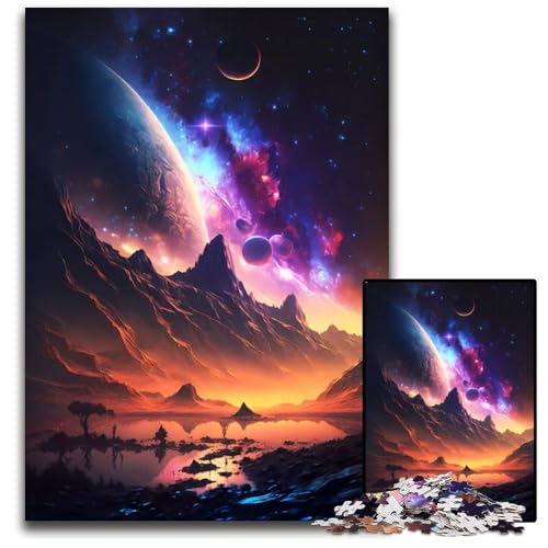 FantasyAnimeLandschaftspuzzle 1000 Teile Puzzle pädagogisches Denkspiel künstlerische HeimbüroDekoration ab 14 Jahren 1000 Teile (38 x 26 cm) von CXUOSADIP