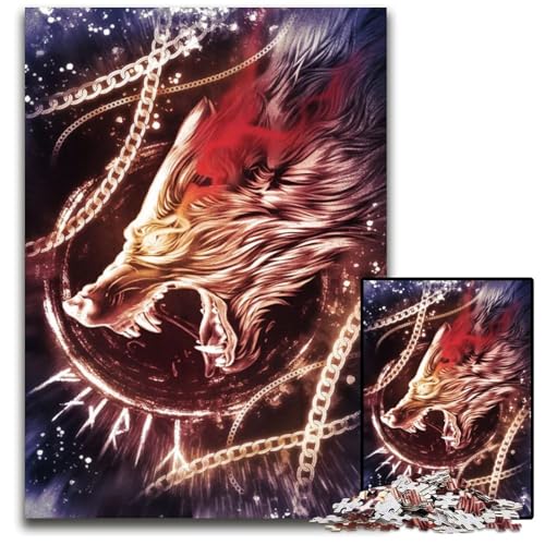 FenrirPuzzles für 1000 Teile Holzpuzzle anspruchsvolles Denkspiel für Teenager Spaß am Familienspielabend 1000 Teile (75 x 50 cm) von CXUOSADIP