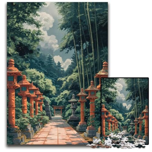 Forest Path14 1000teiliges Puzzle aus Holz Puzzle für Erwachsene anspruchsvolle Denksportaufgabe Familienaktivität Heimdekoration 1000 Teile (75 x 50 cm) von CXUOSADIP