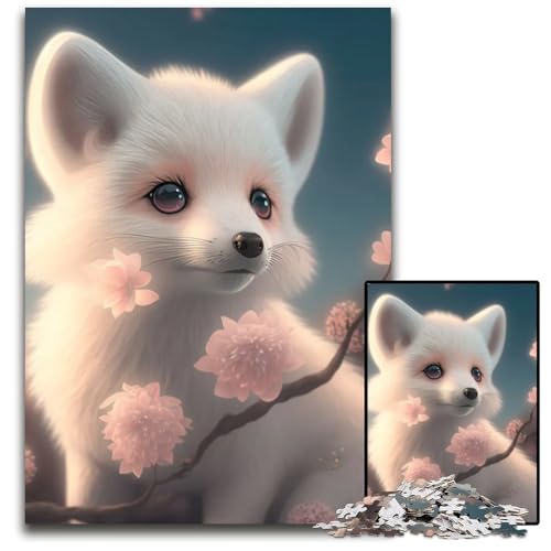 Fox Baby Puzzles für Erwachsene 1000 Holzpuzzles für Heimdekoration Gehirntraining 1000 Teile (38 x 26 cm) von CXUOSADIP