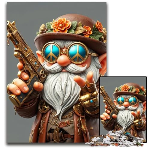 GNOME Gunslinger Puzzle für Erwachsene 1000 Teile Puzzle für die ganze Familie Denksportaufgabe Heimdekoration 1000 Teile (38 x 26 cm) von CXUOSADIP