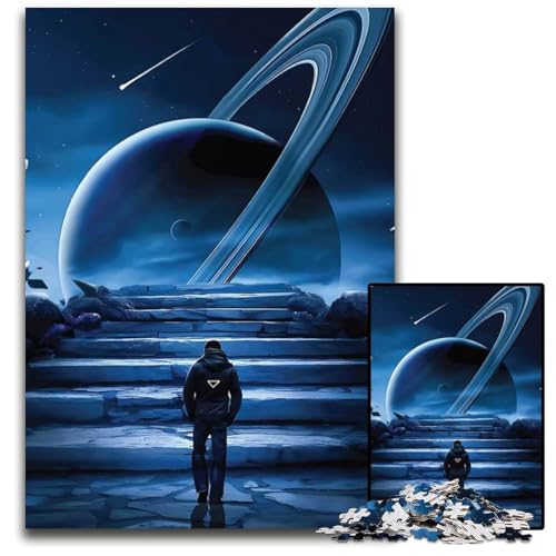 GalaxieUniversumPuzzle für Erwachsene 1000teiliges Holzpuzzle Eltern Liebhaber Freunde Alter 14 1000 Teile (38 x 26 cm) von CXUOSADIP