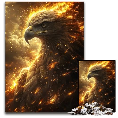 Golden Eagle Puzzles für 1000 Teile aus Holz anspruchsvolles Denkspiel für Teenager Spaß am Familienspielabend 1000 Teile (75 x 50 cm) von CXUOSADIP
