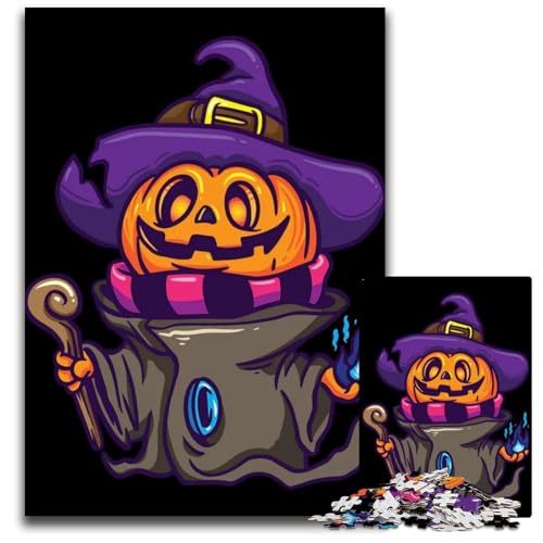 Halloween Witcher 1000teiliges Puzzle für Erwachsene Papierpuzzle Geburtstagsgeschenkidee anspruchsvolles Denkspiel 1000 Teile (38 x 26 cm) von CXUOSADIP