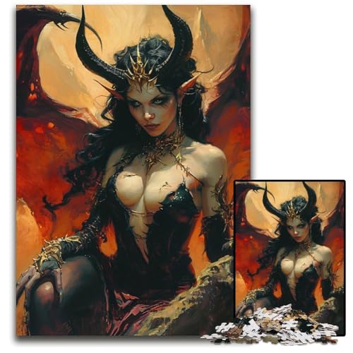 Hell Queen14b Puzzle für Erwachsene 1000 Teile Puzzle für Erwachsene perfekt für Teenager Heimdekoration 1000 Teile (75 x 50 cm) von CXUOSADIP
