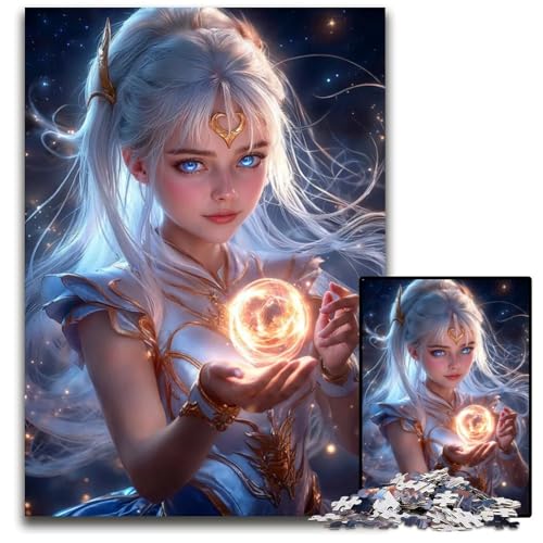 Himmlische Jungfrau mit KugelPuzzle 1000 Teile Puzzle pädagogisches Denkspiel künstlerische Heim und Bürodekoration ab 14 Jahren 1000 Teile (38 x 26 cm) von CXUOSADIP