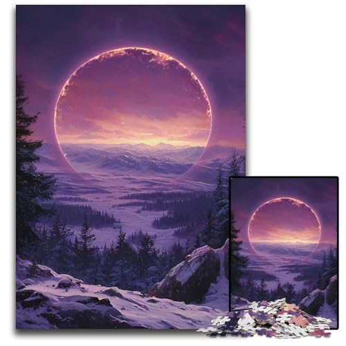 Himmlische Wildnis Puzzle 1000 Teile für Erwachsene Holzpuzzle für Erwachsene anspruchsvolles Denkspiel für Teenager Spaß für den Familienspieleabend 1000 Teile (75 x 50 cm) von CXUOSADIP