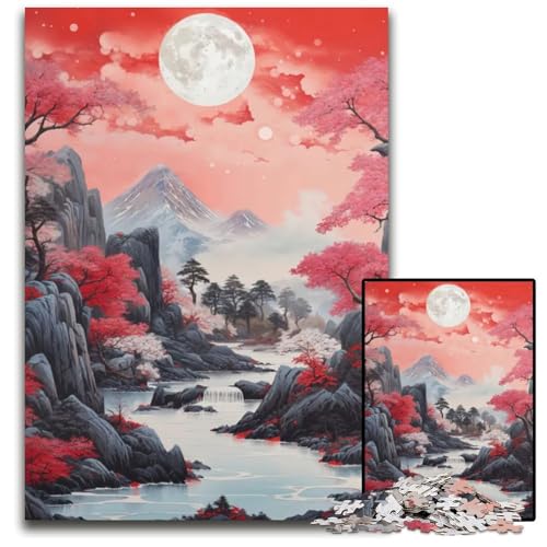 KirschblütenJapanische Puzzles für 1000 Teile aus Holz anspruchsvolles Denkspiel für Teenager Spaß am Familienspielabend 1000 Teile (75 x 50 cm) von CXUOSADIP