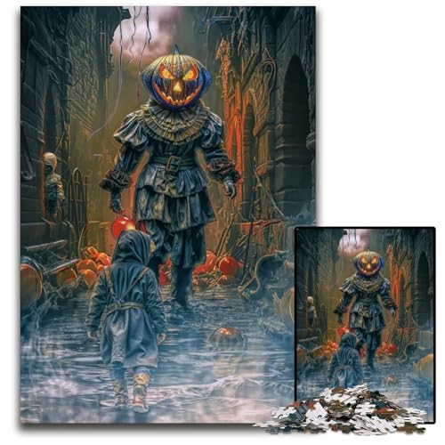 KürbiskopfMonsterPuzzle 1000 Teile für Erwachsene Holzpuzzle perfekt für Familienspaß Partyspiele Geburtstagspartygeschenke 1000 Teile (75 x 50 cm) von CXUOSADIP