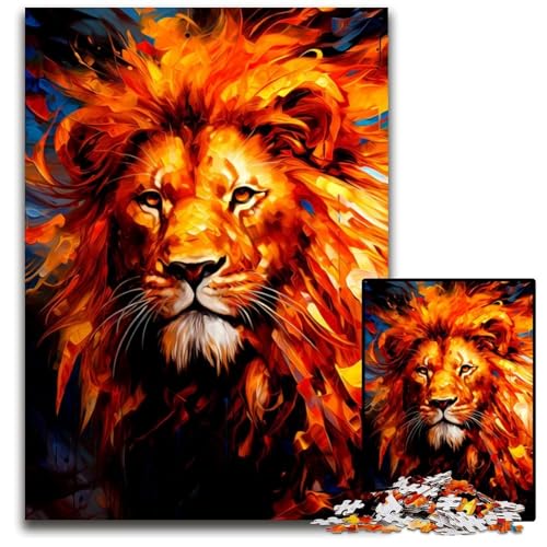 Lion1000teiliges Puzzle für Erwachsene Papierpuzzle Geburtstagsgeschenkidee anspruchsvolles Denkspiel 1000 Teile (38 x 26 cm) von CXUOSADIP