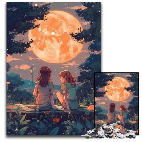 Lofi Girl Style1000teiliges Puzzle für Erwachsene Papierpuzzle Geburtstagsgeschenkidee anspruchsvolles Denkspiel 1000 Teile (38 x 26 cm) von CXUOSADIP