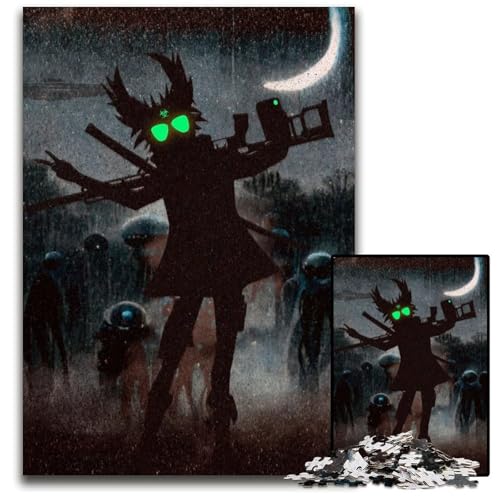 Mädchen und WaffenPuzzle anspruchsvolle Puzzles Denksportaufgabe interaktives Familienspiel geeignet für Kinder ab 14 Jahren 1000 Teile (75 x 50 cm) von CXUOSADIP