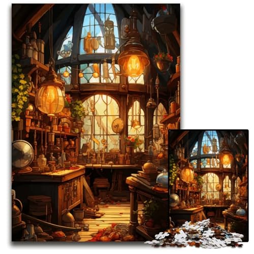 Magic Tower Interior 1000teiliges Puzzle für Erwachsene Papierpuzzle Geburtstagsgeschenkidee anspruchsvolles Denkspiel 1000 Teile (38 x 26 cm) von CXUOSADIP