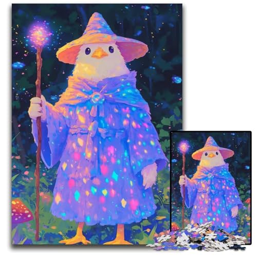 Magischer HühnerZauberer 1000teiliges Puzzle anspruchsvolles Rätsel Denksportspiel für Teenager 1000 Teile (75 x 50 cm) von CXUOSADIP