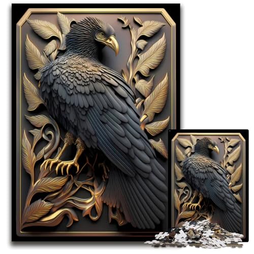 Mighty Golden Eagle 1000teiliges Puzzle für Erwachsene anspruchsvolles Denkspiel für Teenager Spaß am Familienspielabend 1000 Teile (38 x 26 cm) von CXUOSADIP