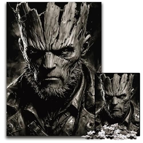 Monochrome 1000teilige Puzzles für Erwachsene Muttertag Geburtstag Weihnachten 1000 Teile (75 x 50 cm) von CXUOSADIP