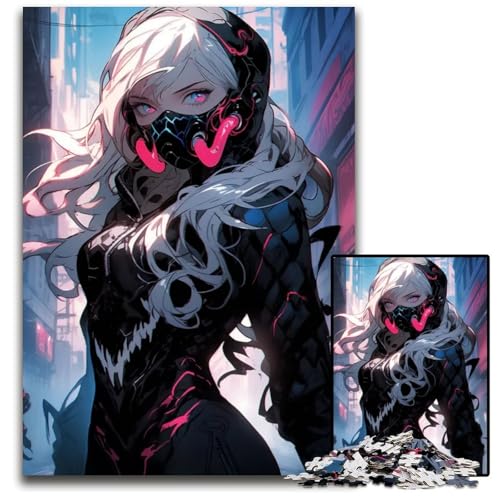 Niedliches futuristisches AnimeMädchenPuzzle für Erwachsene 1000 Teile Puzzle für Erwachsene perfekt für Teenager Heimdekoration 1000 Teile (75 x 50 cm) von CXUOSADIP