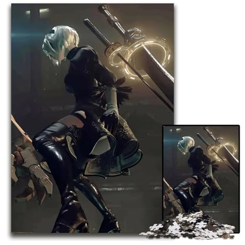 Nier Automata14 1000teiliges PuzzleGeschenk Holzpuzzle für Erwachsene Heimdekoration und Urlaubsspaß 1000 Teile (75 x 50 cm) von CXUOSADIP