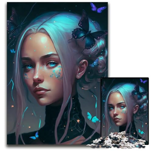 Night Time Goddess 1000teiliges Puzzle für Erwachsene Papierpuzzle Geburtstagsgeschenkidee anspruchsvolles Denkspiel 1000 Teile (38 x 26 cm) von CXUOSADIP