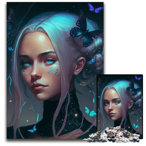 Night Time Goddess Jigsaws 1000 Teile für Erwachsene Holzpuzzle perfekt für Familienspaß Partyspiele Geburtstagspartygeschenke 1000 Teile (75 x 50 cm) von CXUOSADIP
