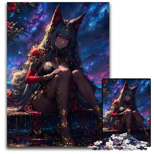 Nightmare Anime Lady Puzzle für Erwachsene 1000teiliges Holzpuzzle Eltern Liebhaber Freunde Alter 14 1000 Teile (38 x 26 cm) von CXUOSADIP