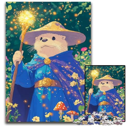 OtterZauberer in einem Garten 1000teiliges PuzzleGeschenk unmögliche Puzzles für Erwachsene interaktives Familienspiel Familienaktivitätsspiel 1000 Teile (75 x 50 cm) von CXUOSADIP