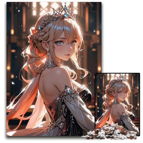 Puzzle 1000 Teile AnimePrinzessinnenPorträt Puzzles für Erwachsene anspruchsvolles Denkspiel für Teenager Spaß für den Familienspielabend 1000 Teile (38 x 26 cm) von CXUOSADIP