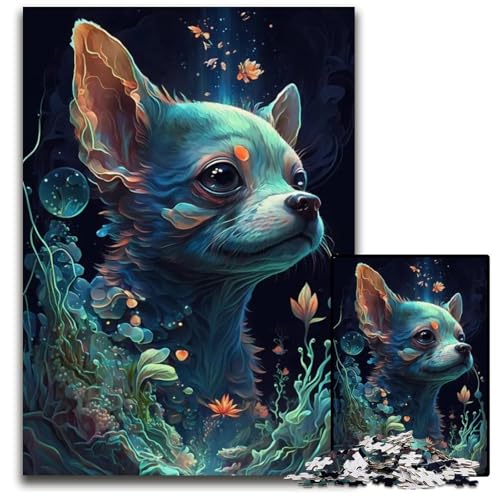 Puzzle 1000 Teile ChihuahuaHundepapierPuzzle anspruchsvolles Denkspiel für Teenager Spaß am Familienspielabend 1000 Teile (38 x 26 cm) von CXUOSADIP