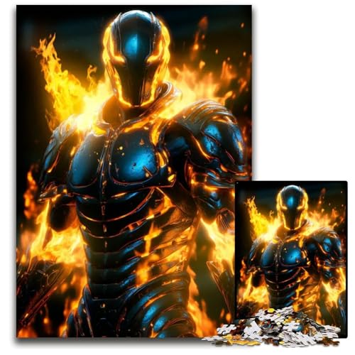 Puzzle 1000 Teile CyberRoboterKrieger Papierpuzzle anspruchsvolles Denkspiel für Teenager Spaß am Familienspielabend 1000 Teile (38 x 26 cm) von CXUOSADIP