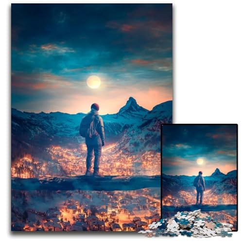 Puzzle 1000 Teile DREAMSEERHolzpuzzle anspruchsvolles Denkspiel für Teenager Spaß am Familienspielabend 1000 Teile (75 x 50 cm) von CXUOSADIP